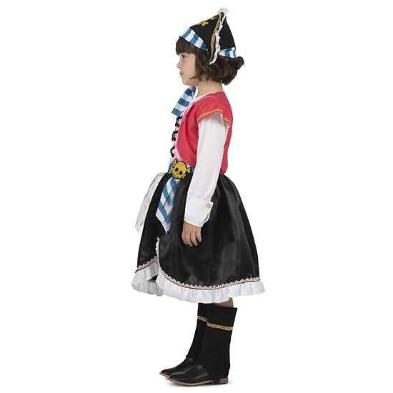 DISFRAZ PIRATA GORRO, VESTIDO CON CORPIÑO, CHALECO Y CINTURÓN, Y CUBREBOTAS TALLA 7-9 Y image 1