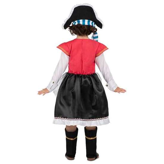DISFRAZ PIRATA GORRO, VESTIDO CON CORPIÑO, CHALECO Y CINTURÓN, Y CUBREBOTAS TALLA 10-12 Y image 2