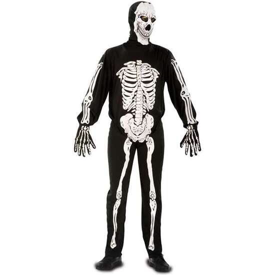 DISFRAZ ESQUELETO VERDUGO, MONO Y GUANTES TALLA XL image 0