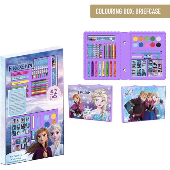 SET PAPELERÍA COLOREABLE CAJA FROZEN image 0