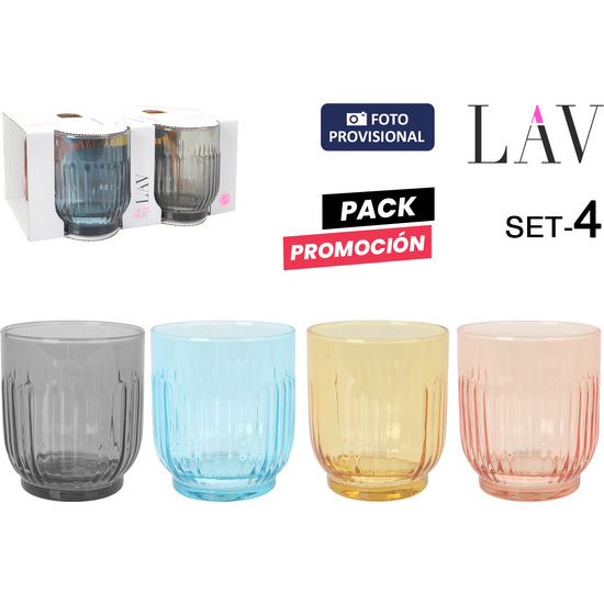 SET 4 VASOS 330CC TOKYO COLORES image 0