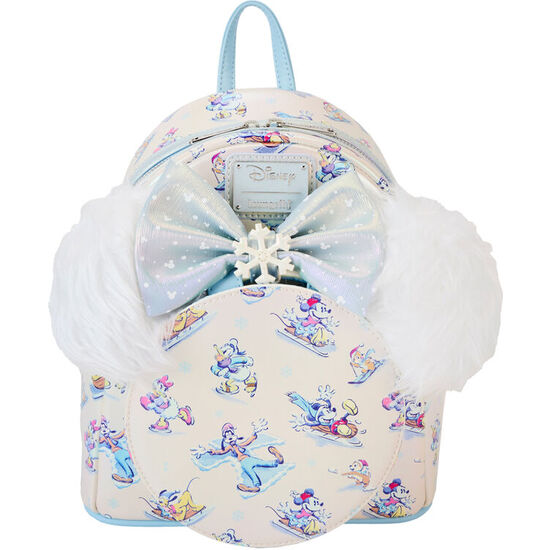 SET MOCHILA + DIADEMA OREJAS WINTER WONDERLAND MICKEY AND FRIENDS DISNEY LOUNGEFLY 26CM image 0