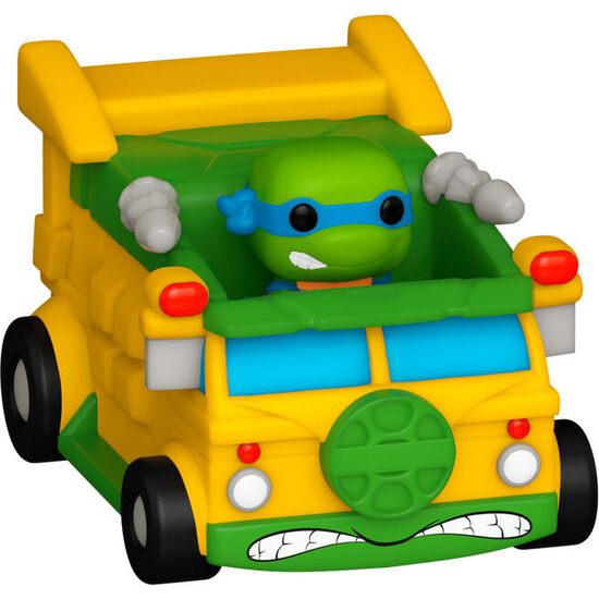 FIGURA BITTY POP RIDE TORTUGAS NINJA LEONARDO AND TURTLE VAN image 1