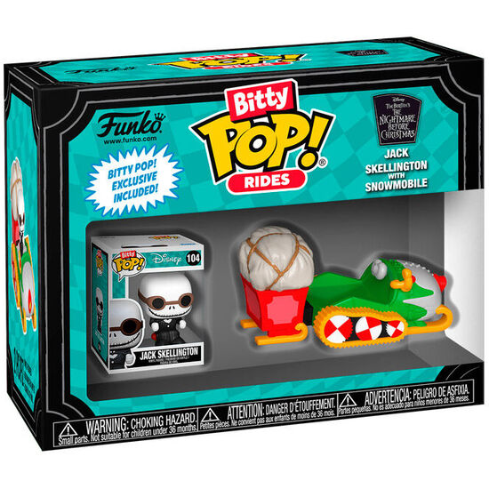 FIGURA BITTY POP RIDE DISNEY PESADILLA ANTES DE NAVIDAD JACK SKELLINGTON WITH SNOWMOBILE image 0