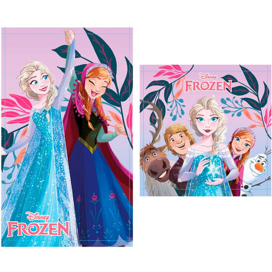 SET 2 TOALLAS BAÑO ELSA & ANNA FROZEN DISNEY ALGODON image 0