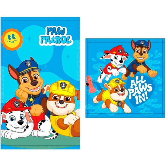 SET 2 TOALLAS BAÑO PATRULLA CANINA PAW PATROL ALGODON image 0