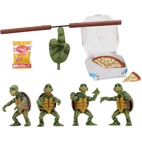SET 4 FIGURAS BABY TURTLES LAS TORTUGAS NINJA 10CM image 0