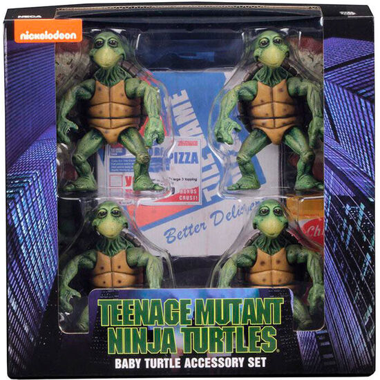 SET 4 FIGURAS BABY TURTLES LAS TORTUGAS NINJA 10CM image 1