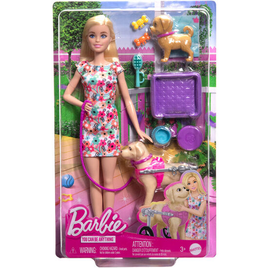 MUÑECA PASEADORA DE PERROS BARBIE image 0