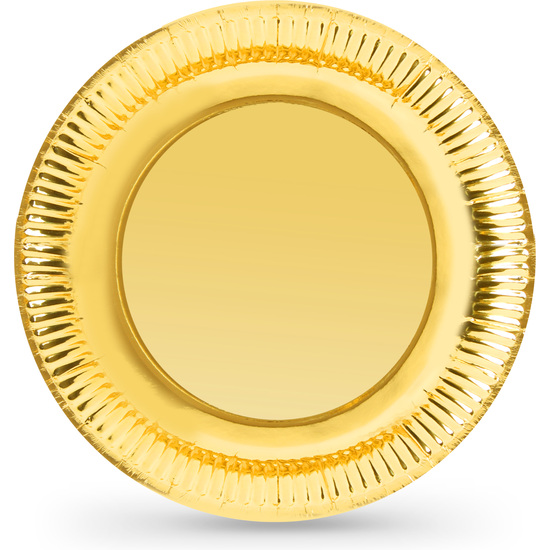 SET-10 PLATO CARTON ORO RED. 23CM ALGON image 0