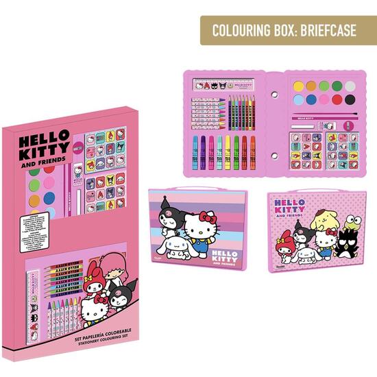 SET PAPELERÍA COLOREABLE CAJA HELLO KITTY image 0