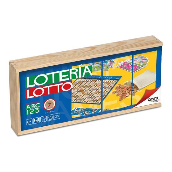 LOTERIA 48 CARTONES CAJA MADERA image 0