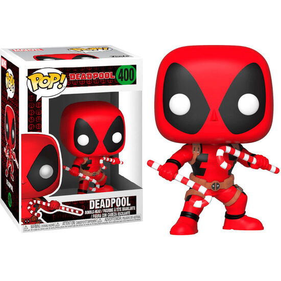 FIGURA POP MARVEL HOLIDAY DEADPOOL WITH CANDY CANES image 0