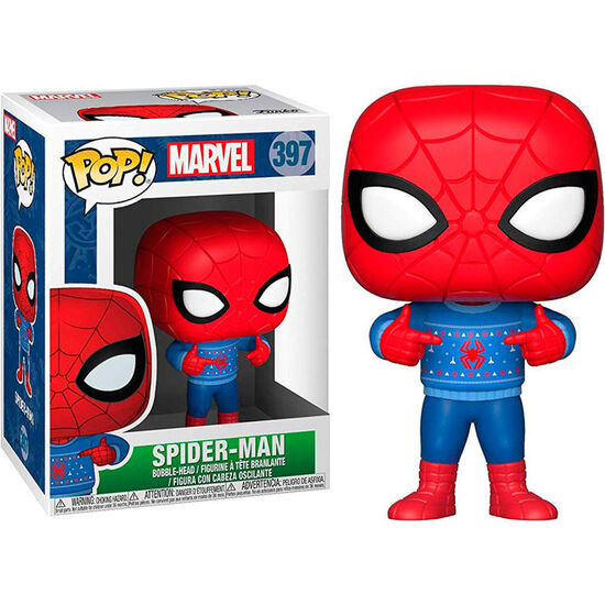 FIGURA POP MARVEL HOLIDAY SPIDER-MAN WITH UGLY SWEATER image 1