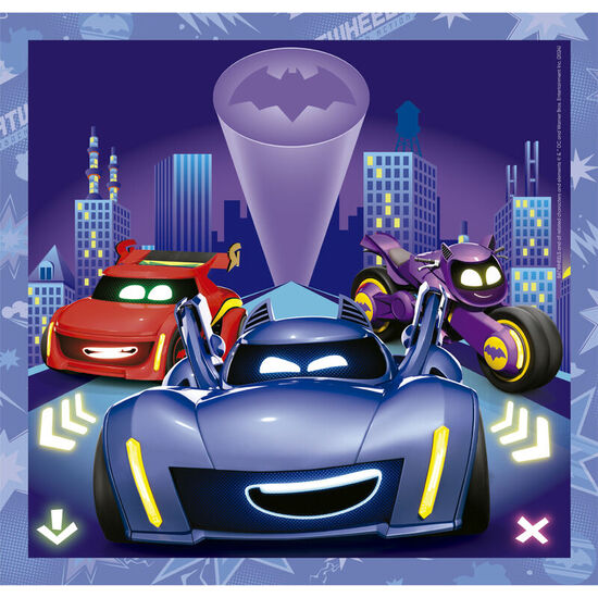 PUZZLE MAXI BATWHEELS DC COMICS 3X48PZS image 1