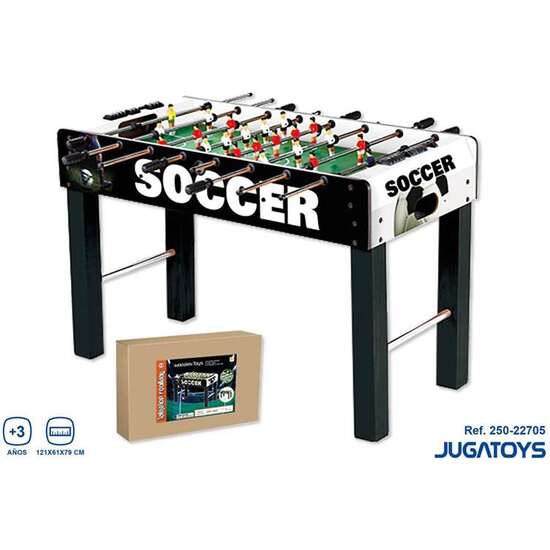 FUTBOLÍN MADERA INCLUYE 2 BOLAS Y MARCADORES DE PUNTUACIÓN 121X61X79CM image 2