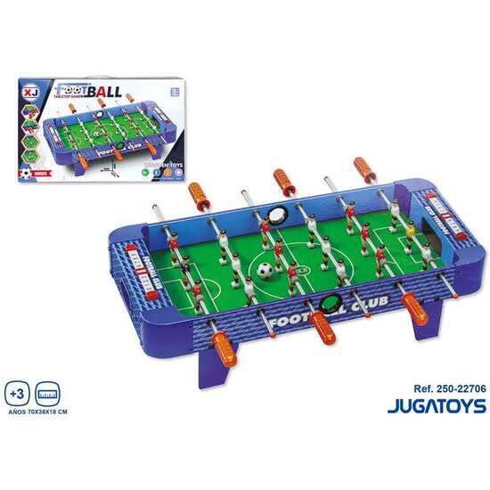 FUTBOLÍN MADERA CON MARCADORES DE PUNTUACIÓN 70X36X18CM image 0