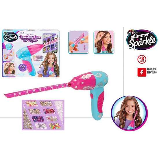 ESTUDIO MOLDEADOR CON AIRE PARA EL PELO SHIMMER N SPARKLE ¡AÑADE PRECIOSAS GEMAS EN A TU PELO! image 0