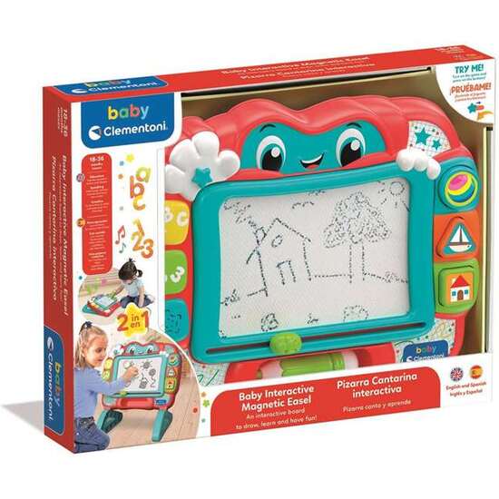 PIZARRA INTERACTIVA CON LUCES , SONIDOS Y CONTENIDO EDUCATIVO. TRES POSICIONES DIFERENTES PARA JUGAR. 48X37X7 CM image 0