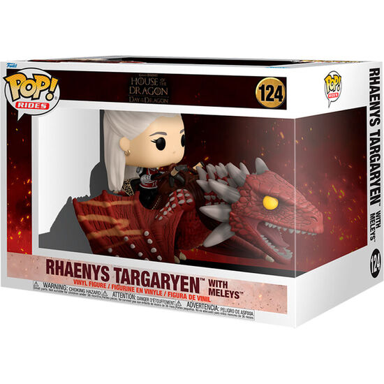 FIGURA POP RIDES DELUXE GAME OF THRONES HOUSE OF THE DRAGON RHAENYS TARGARYEN WITH MELEYS image 1
