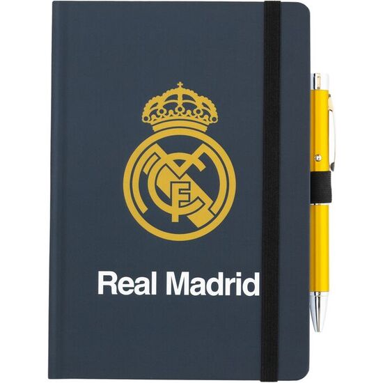CUADERNO A5 PREMIUM + BOLIGRAFO PROYECTOR REAL MADRID image 0