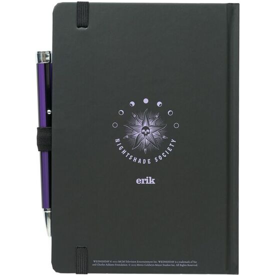 CUADERNO A5 PREMIUM + BOLIGRAFO PROYECTOR MIERCOLES ADDAMS image 1