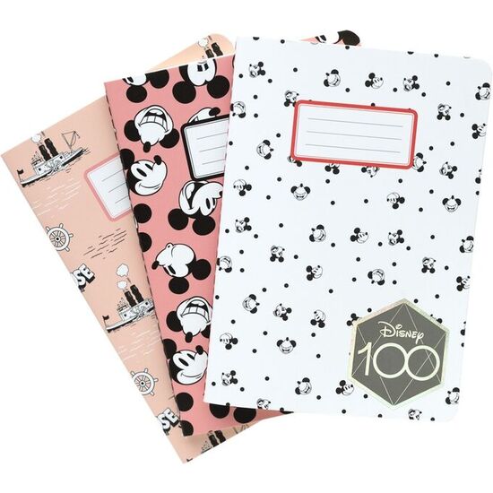 SET 3 CUADERNOS A6 100 ANNIVERSARY MICKEY DISNEY image 0