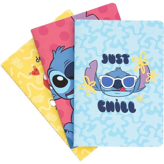 SET 3 CUADERNOS A5 TROPICAL STITCH DISNEY image 0