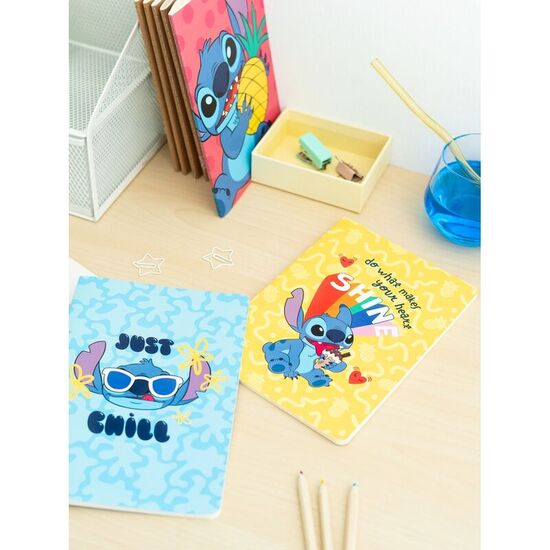 SET 3 CUADERNOS A5 TROPICAL STITCH DISNEY image 2