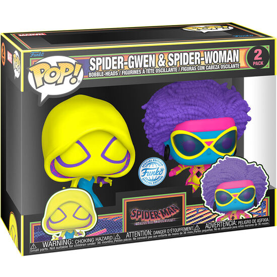 BLISTER 2 FIGURAS POP SPIDER-MAN SPIDER-GWEN & SPIDER-WOMAN EXCLUSIVE image 1