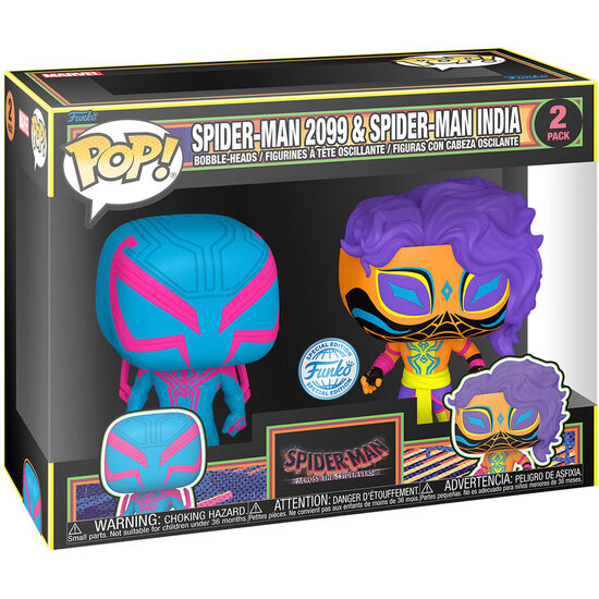 BLISTER 2 FIGURAS POP SPIDER-MAN - SPIDER-MAN 2099 & SPIDER-MAN INDIA EXCLUSIVE image 0