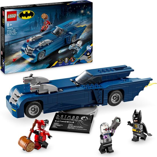 BATMAN CON BATMOVIL VS HARLEY LEGO image 0