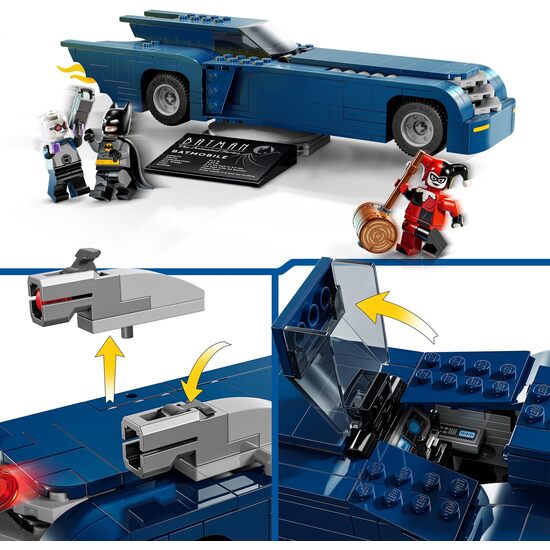 BATMAN CON BATMOVIL VS HARLEY LEGO image 2