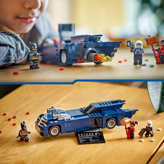 BATMAN CON BATMOVIL VS HARLEY LEGO image 5