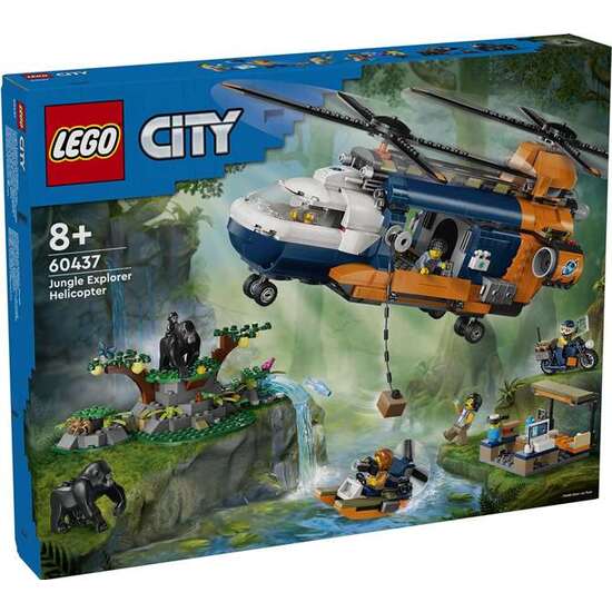 EXPLORADORES DE LA JUNGLA: HELICÓPTERO EN CAMPAMENTO BASE LEGO CITY image 0