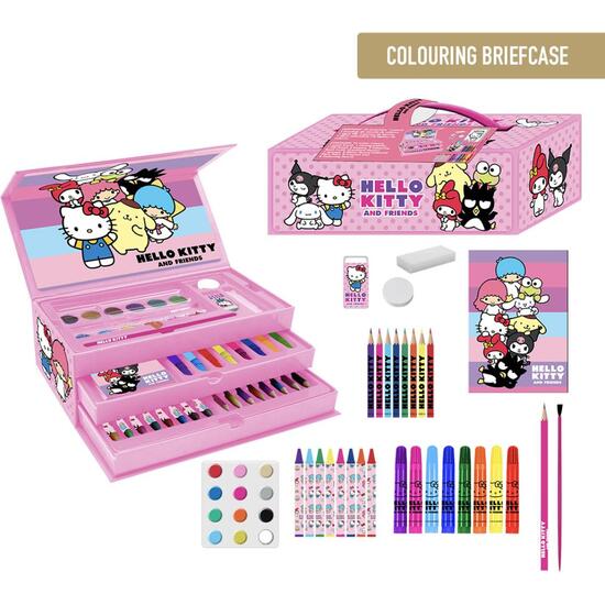 SET PAPELERÍA COLOREABLE MALETÍN HELLO KITTY image 0