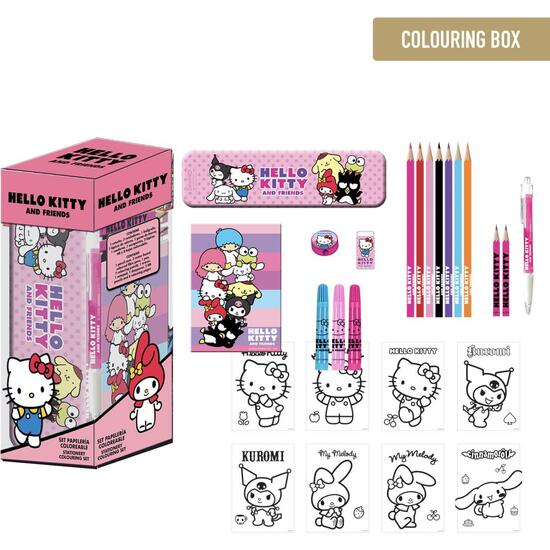 SET PAPELERÍA COLOREABLE HELLO KITTY image 0