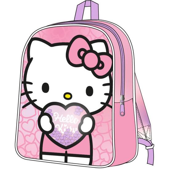 MOCHILA INFANTIL PERSONAJE APLICACIONES HELLO KITTY image 0