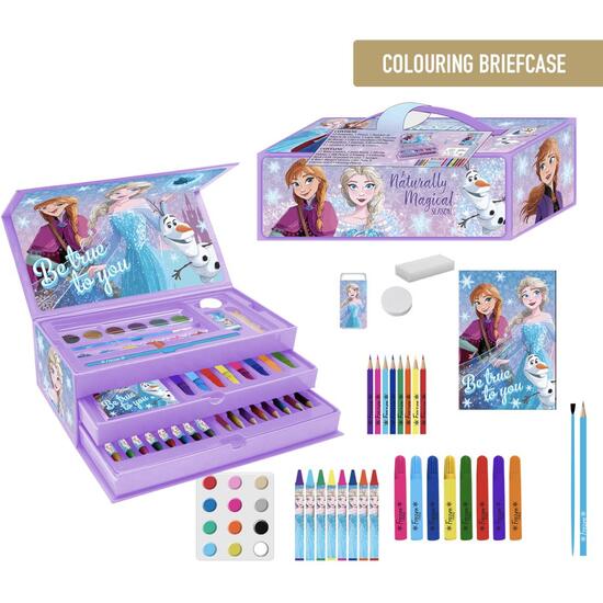 SET PAPELERÍA COLOREABLE MALETÍN FROZEN image 0