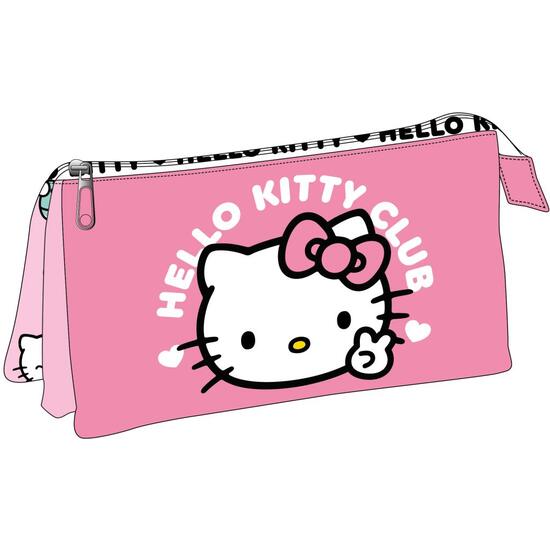 ESTUCHE PORTATODO 3 COMPARTIMENTOS HELLO KITTY image 0
