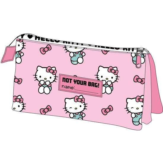 ESTUCHE PORTATODO 3 COMPARTIMENTOS HELLO KITTY image 1