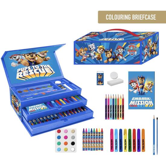 SET PAPELERÍA COLOREABLE MALETÍN PAW PATROL image 0