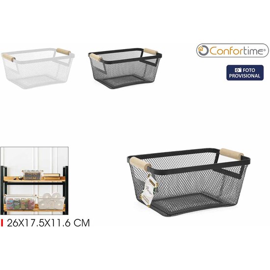 CESTA METAL ORGANIZADO.26X17.5X11.6 CONFORTIME image 0
