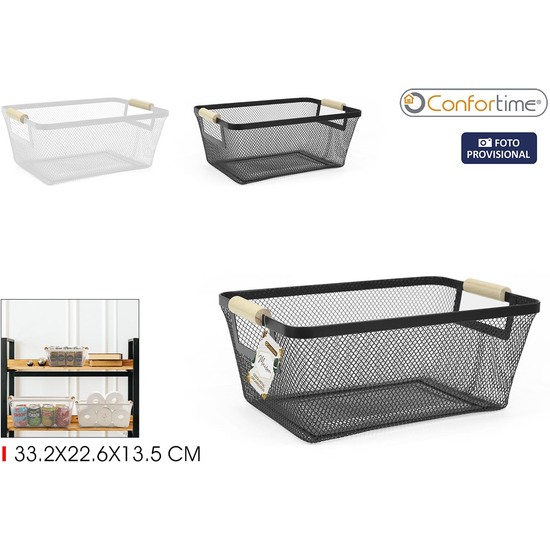 CESTA METAL ORGANIZ.33.2X22.6X13.5C CONFORTIME image 0
