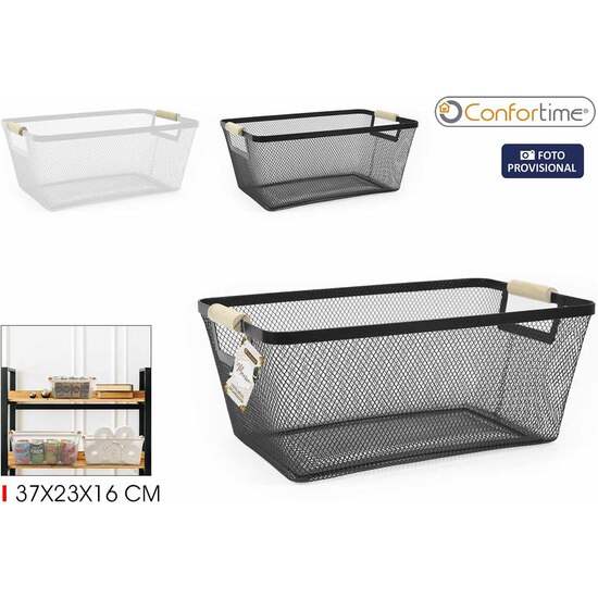 CESTA METAL ORGANIZADOR 37X23X16CM CONFORTIME image 0
