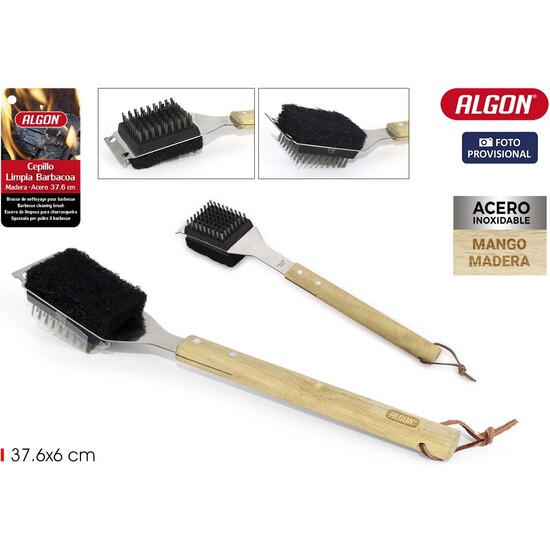 CEPILLO LIMPIA BARBACOA WOOD ALGON BBQ image 1