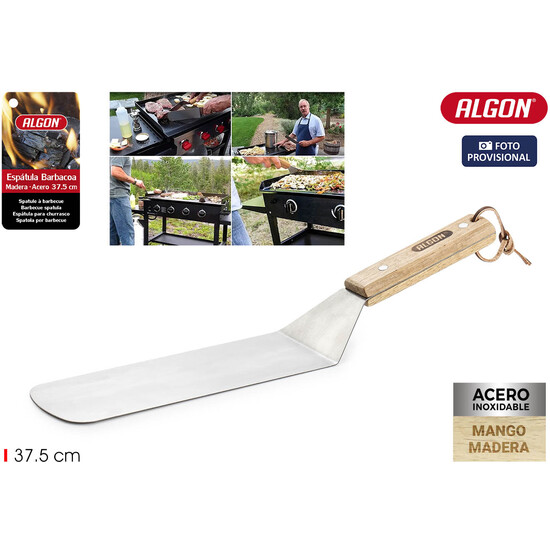 ESPATULA BARBACOA WOOD 37.5CM ALGON BBQ image 1