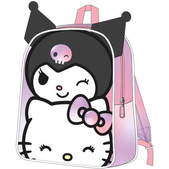 MOCHILA INFANTIL PERSONAJE APLICACIONES HELLO KITTY KUROMI image 0
