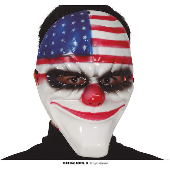 MASCARA PAYASO AMERICA PVC image 0