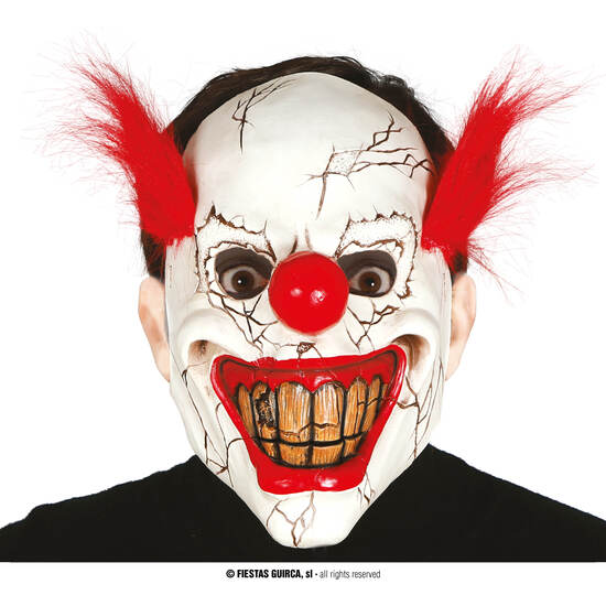 MASCARA PAYASO TERROR CON PELO LATEX image 0